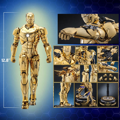 Iron Man Movie Masterpiece Diecast Action Figuur 1/6 Iron Man Mark III (Gold Color Version) Hot Toys Exclusive 33 CM