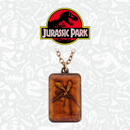 Jurassic Park Replika ketting met Amber Pendant Limited Edtiton