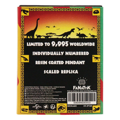 Jurassic Park Replika ketting met Amber Pendant Limited Edtiton