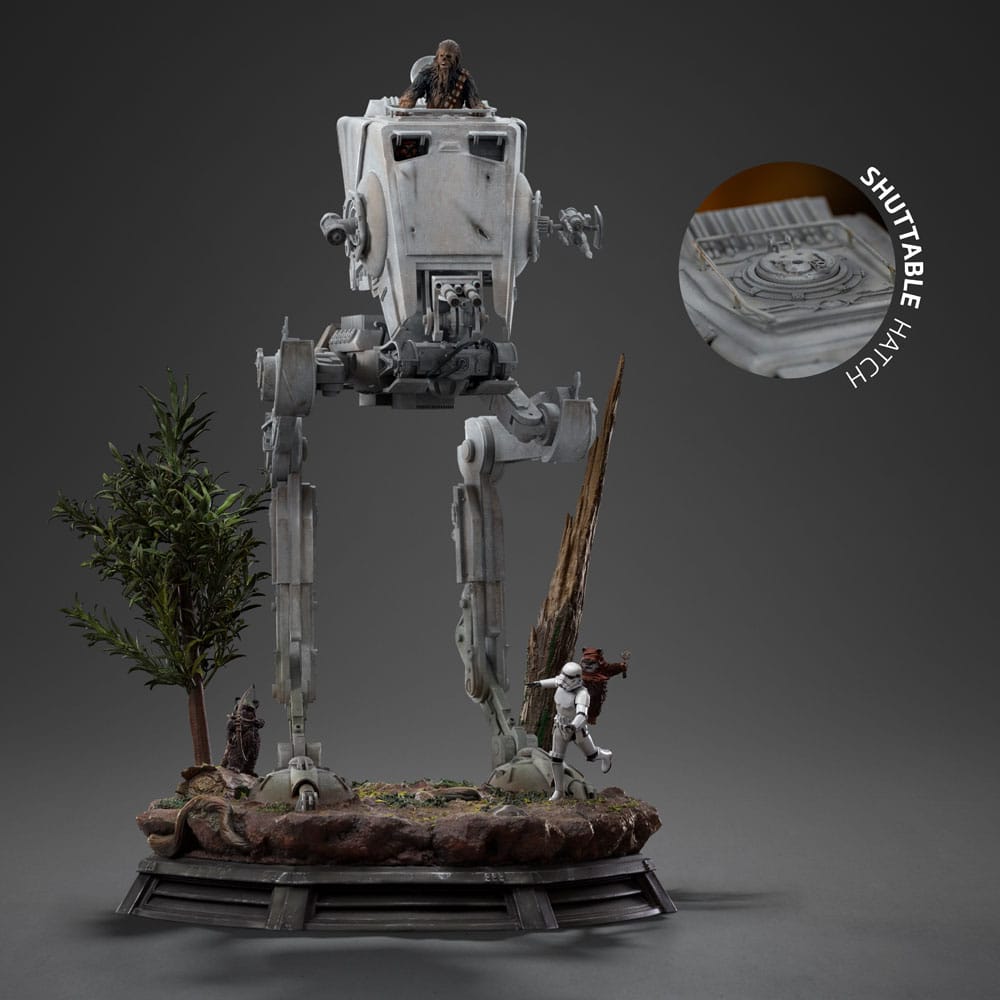 Star Wars Demi Art Scale Standue 1/20 At-St en Chewbacca 53 cm