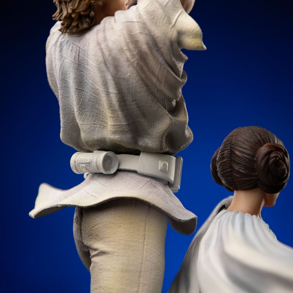 Star Wars Deluxe kunstschaalstandbeeld 1/10 Luke en Leia 41 cm