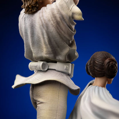 Star Wars Deluxe kunstschaalstandbeeld 1/10 Luke en Leia 41 cm