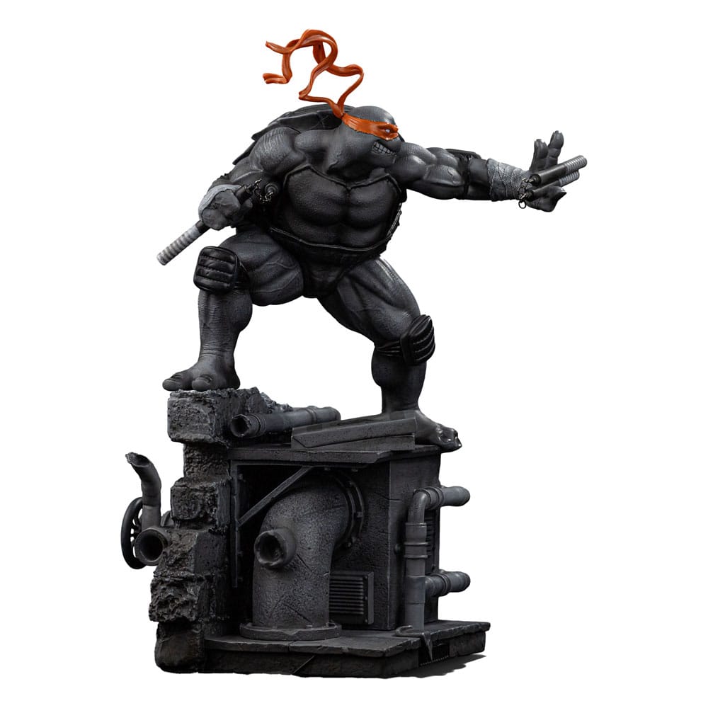 Teenage Mutant Ninja Turtles Art Scale Statue 1/10 Michelangelo Zwart-witte variant 26 cm heo exclusief
