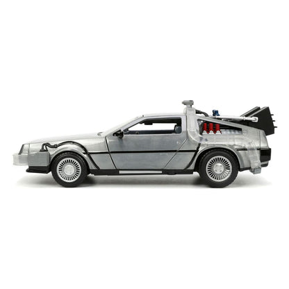 Back to the Future II Hollywood Rides gegoten model 1/24 DeLorean Time Machine
