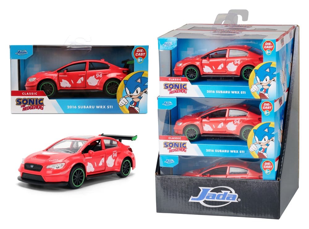 Sonic Diecast Model 1:32 Knuckles 2016 Subaru WRX STI-assortiment (6)