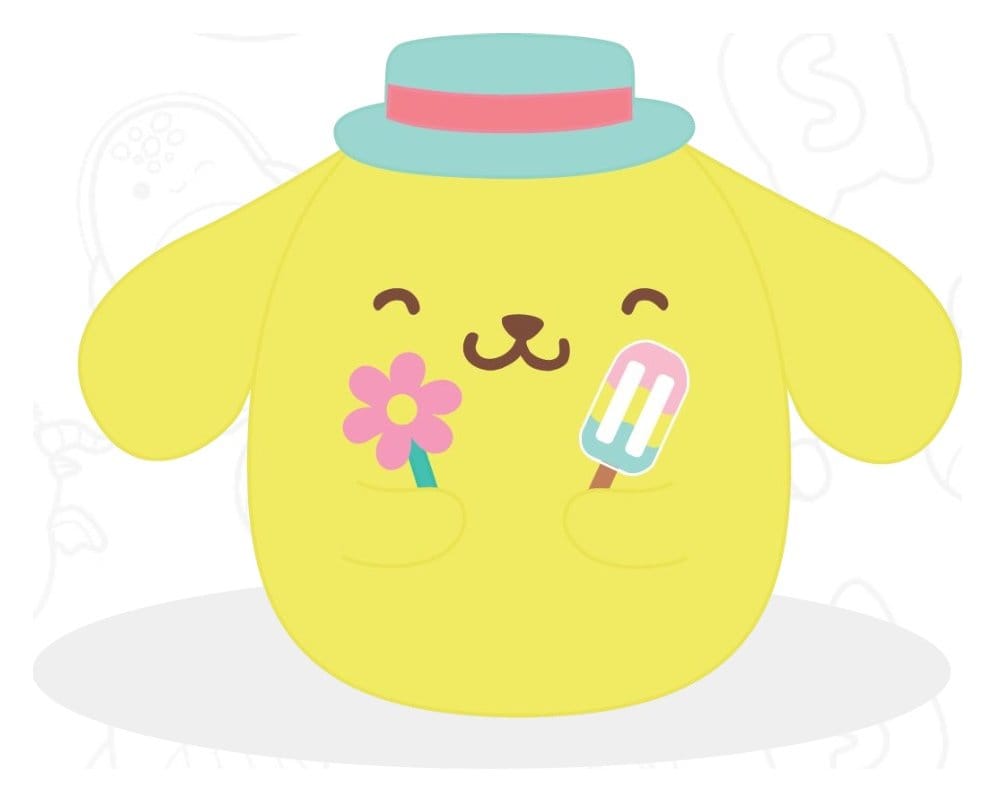 Sanrio Squishmallow Pluche Figuur Hello Kitty en Vrienden Grijp het Moment Pompompurin Ijslolly 20 cm