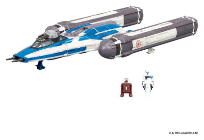 Star Wars Middelgroot voertuig BTL-B Y-wing Starfighter met Clone Captain Rex 13 cm