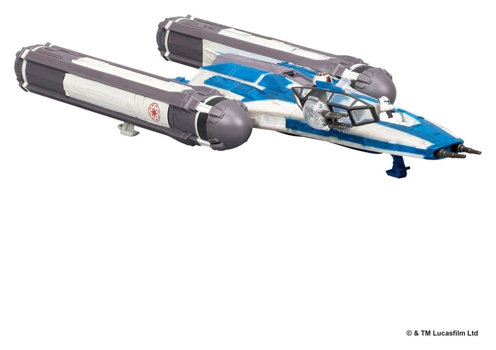 Star Wars Middelgroot voertuig BTL-B Y-wing Starfighter met Clone Captain Rex 13 cm