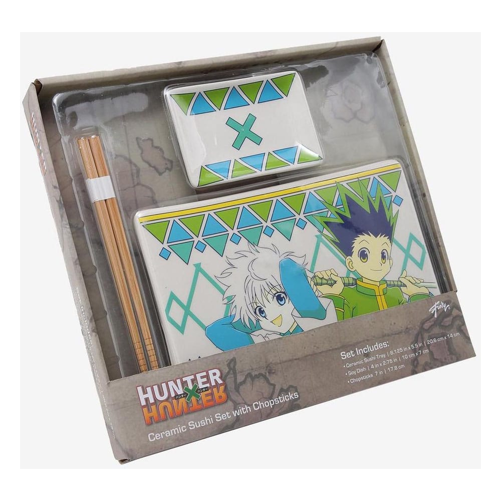 Hunter x Hunter Keramische Sushiset met Eetstokjes Gon & Killua