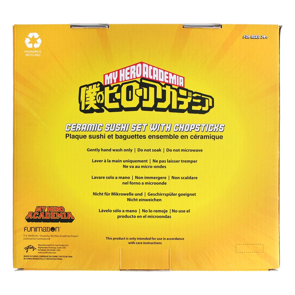 My Hero Academia Keramische Sushiset met Eetstokjes UA