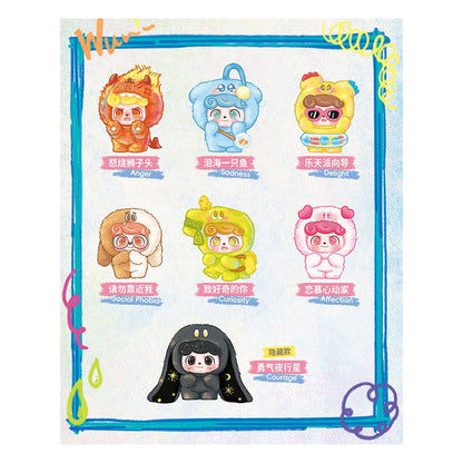QKid: Emotional Hairy Monsters Series Blind Box figuur 12 - 14 cm Display (6)