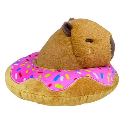 Capybara pluche figuur donut 22 cm