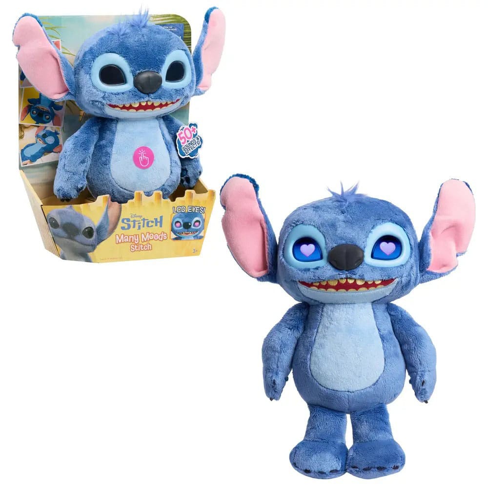 Lilo & Stitch pluche figuur met LCD visuele effecten en geluiden The Many Mood Stitch 36 cm