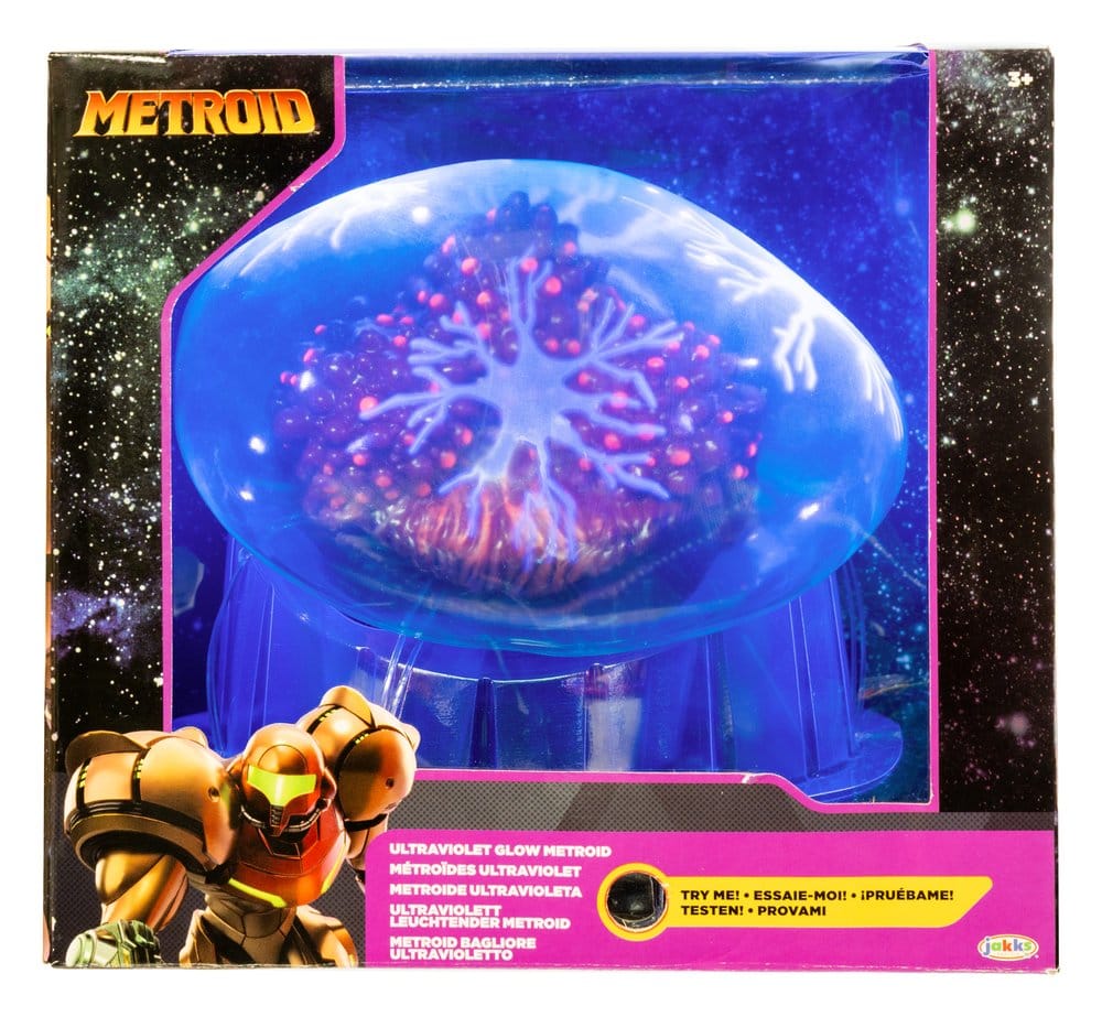 World of Nintendo Metroid Prime Actiefiguur Metroid Ultraviolet Glow 15 cm