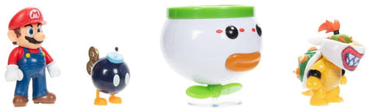 World of Nintendo Minifiguur 2-pack Mario en Bowser Jr. Clownauto 6 cm