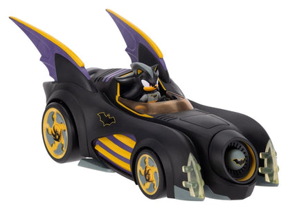 DC x Sonic - The Hedgehog Actiefiguur met voertuigschaduw Batman & Batmobile 6 cm
