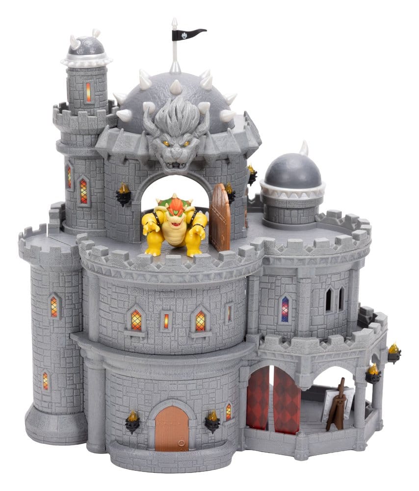 De Super Mario Galaxy Movie Deluxe speelset met 1 minifiguur Bowser Castle