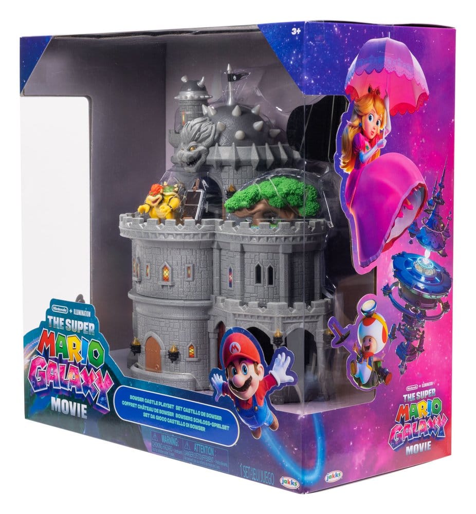 De Super Mario Galaxy Movie Deluxe speelset met 1 minifiguur Bowser Castle
