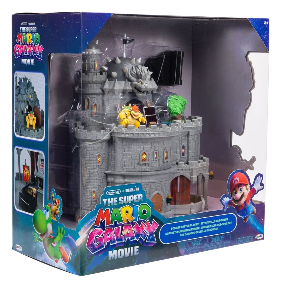 De Super Mario Galaxy Movie Deluxe speelset met 1 minifiguur Bowser Castle