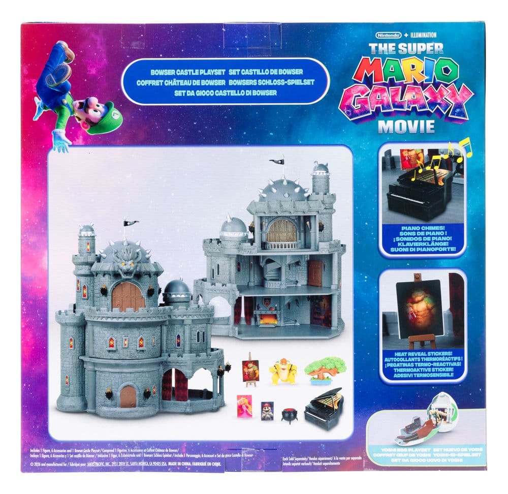 De Super Mario Galaxy Movie Deluxe speelset met 1 minifiguur Bowser Castle