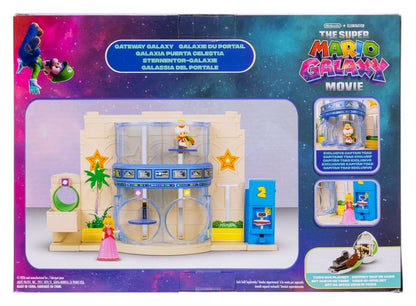 Het Super Mario Galaxy Movie Diorama met 2 minifiguren Gateway Galaxy