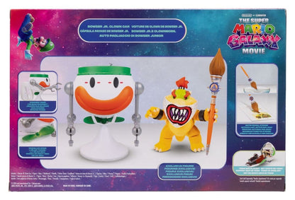 De Super Mario Galaxy Movie Action Figure Bowser Jr. met clownauto 13 cm