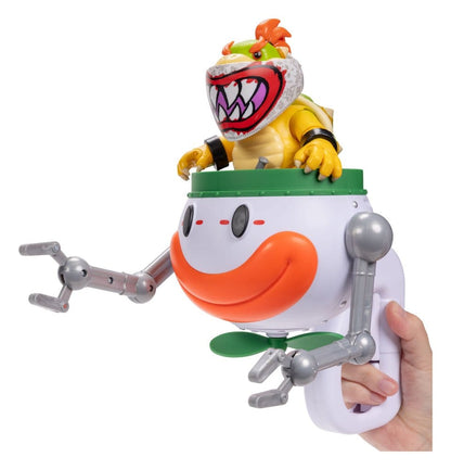 De Super Mario Galaxy Movie Action Figure Bowser Jr. met clownauto 13 cm