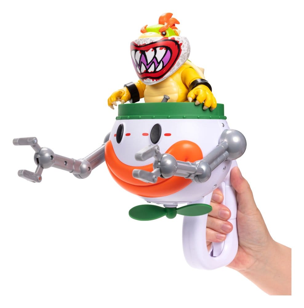 De Super Mario Galaxy Movie Action Figure Bowser Jr. met clownauto 13 cm
