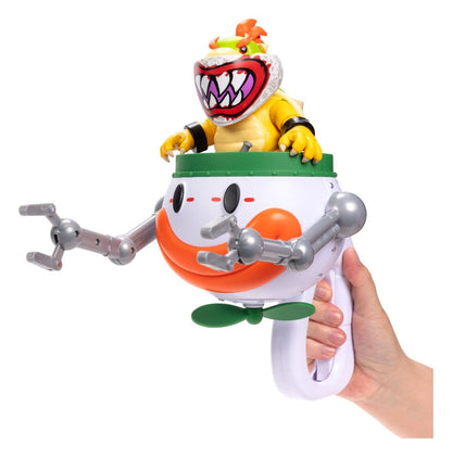 De Super Mario Galaxy Movie Action Figure Bowser Jr. met clownauto 13 cm