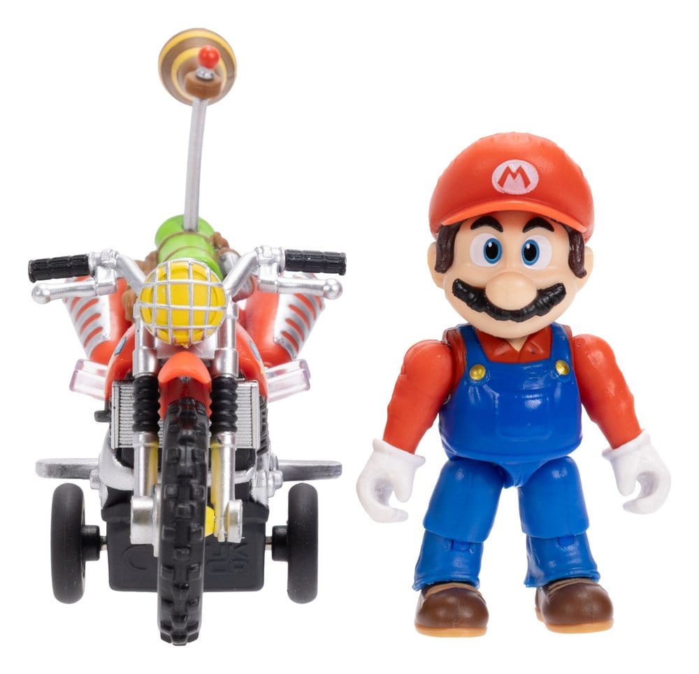 Het Super Mario Galaxy Movie-actiefiguur met uittrekbare motorfiets Mario 6 cm