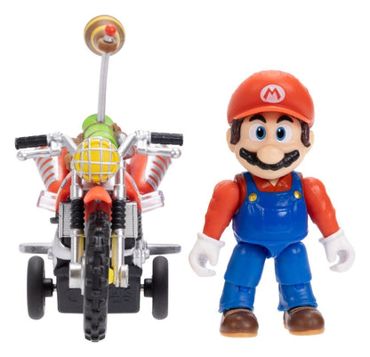 Het Super Mario Galaxy Movie-actiefiguur met uittrekbare motorfiets Mario 6 cm