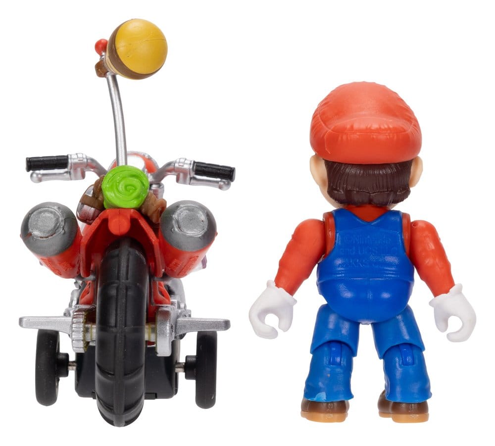 Het Super Mario Galaxy Movie-actiefiguur met uittrekbare motorfiets Mario 6 cm