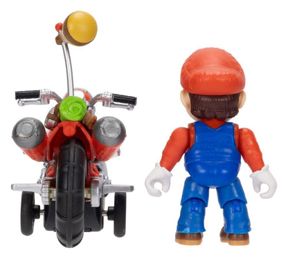 Het Super Mario Galaxy Movie-actiefiguur met uittrekbare motorfiets Mario 6 cm