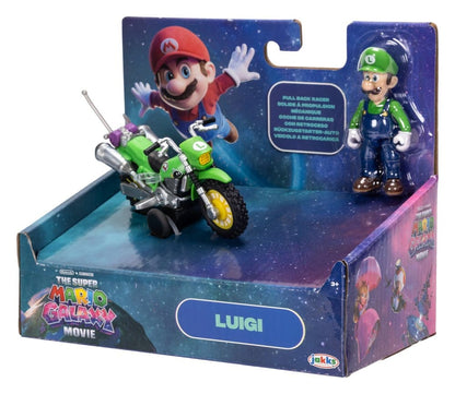 De Super Mario Galaxy Movie-actiefiguur met terugtrekmotor Luigi 6 cm