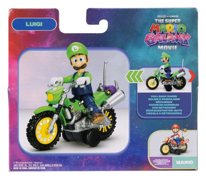 De Super Mario Galaxy Movie-actiefiguur met terugtrekmotor Luigi 6 cm
