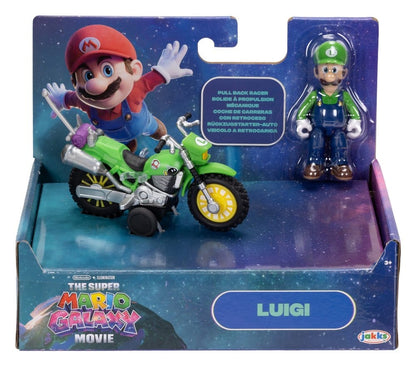 De Super Mario Galaxy Movie-actiefiguur met terugtrekmotor Luigi 6 cm
