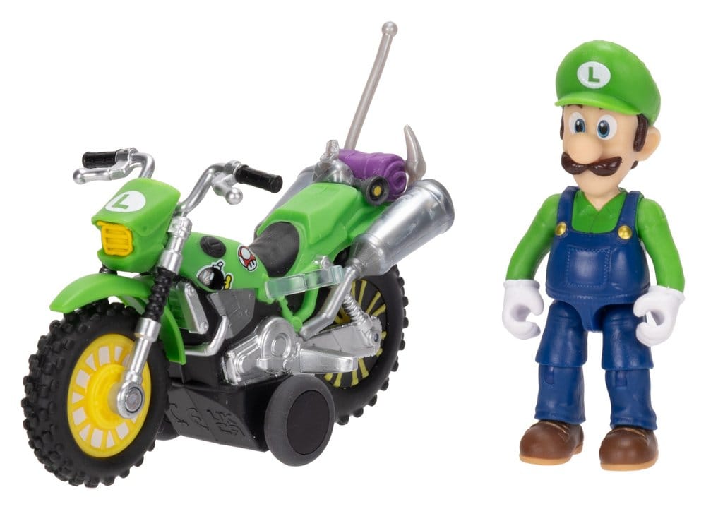 De Super Mario Galaxy Movie-actiefiguur met terugtrekmotor Luigi 6 cm