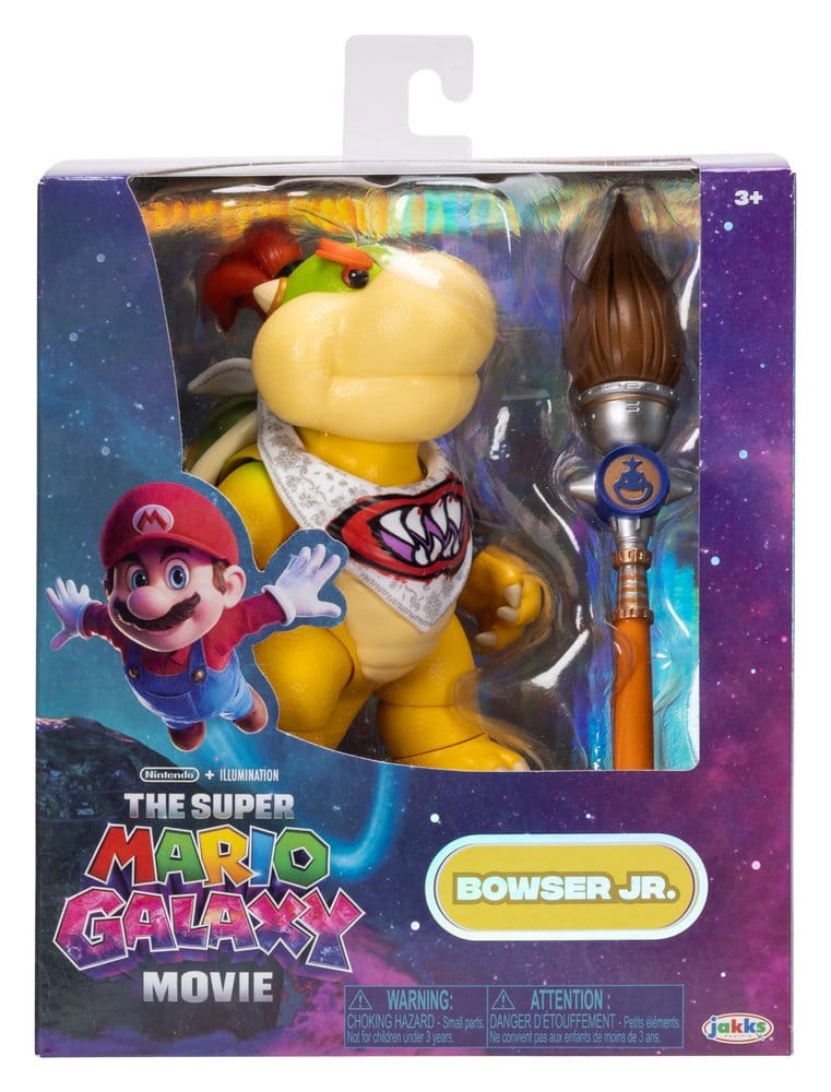 De Super Mario Galaxy Movie-actiefiguur Bowser Jr. 13 cm