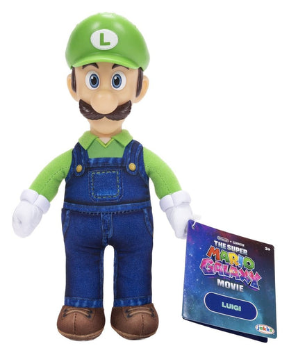 De Super Mario Galaxy Movie pluche figuur Luigi 23 cm
