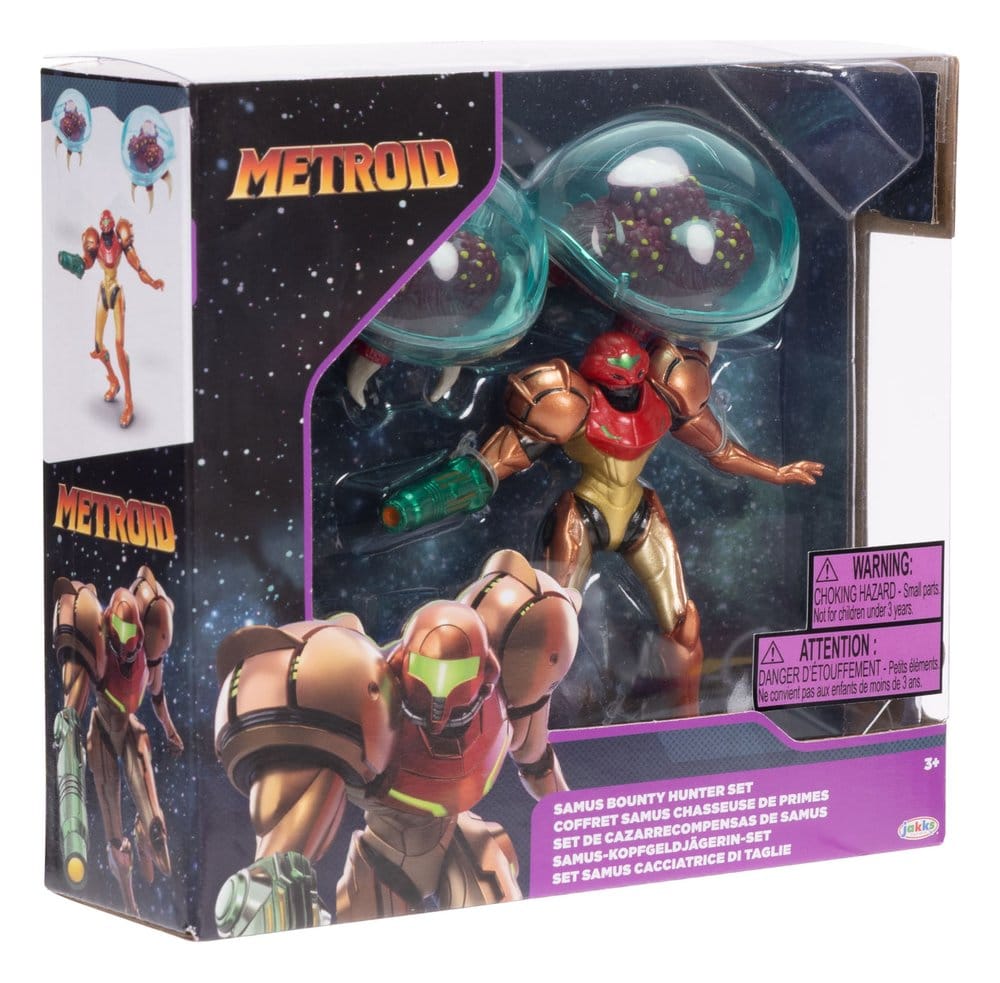 World of Nintendo Metroid minifiguur 3-pack Samus Bounty Hunter 6 cm