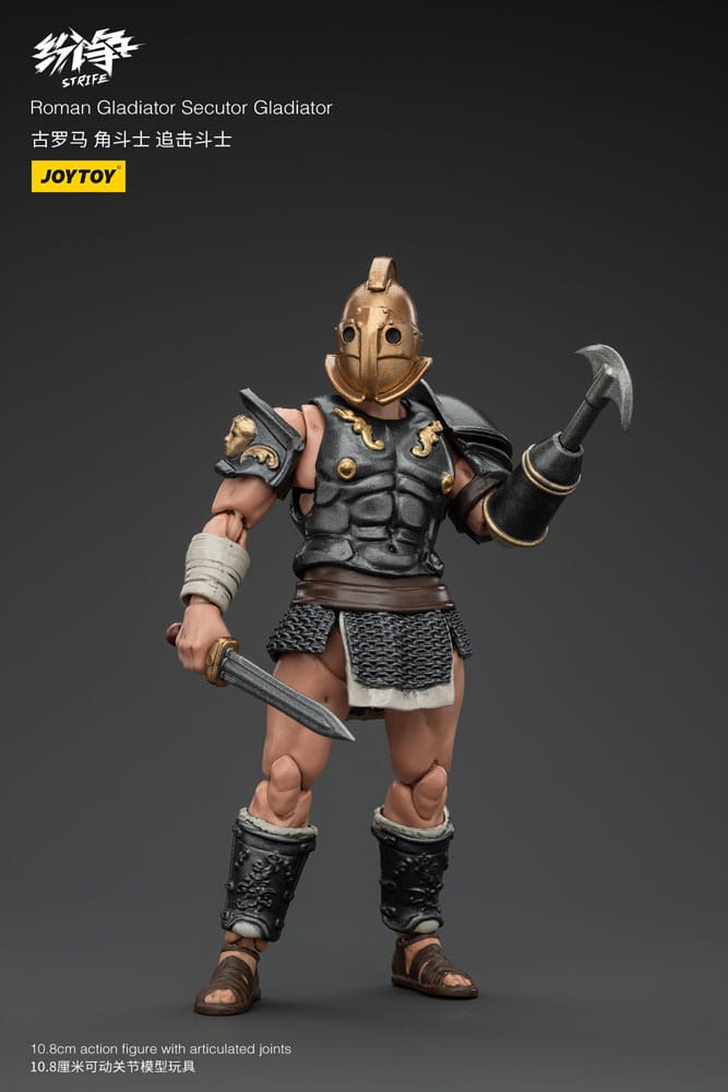 Strifactie Figuur 1/18 Romeinse Gladiator Secutor Gladiator 11 cm