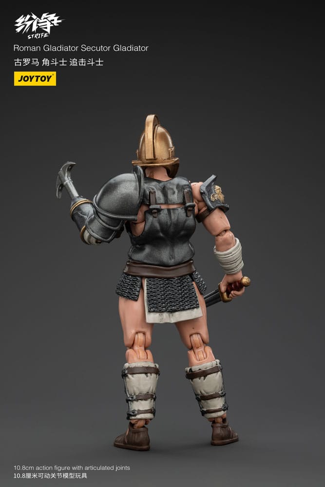 Strifactie Figuur 1/18 Romeinse Gladiator Secutor Gladiator 11 cm