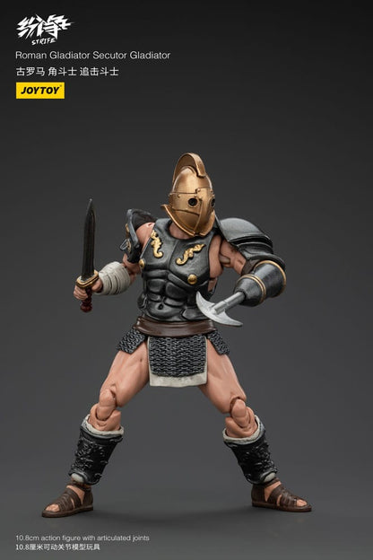 Strifactie Figuur 1/18 Romeinse Gladiator Secutor Gladiator 11 cm