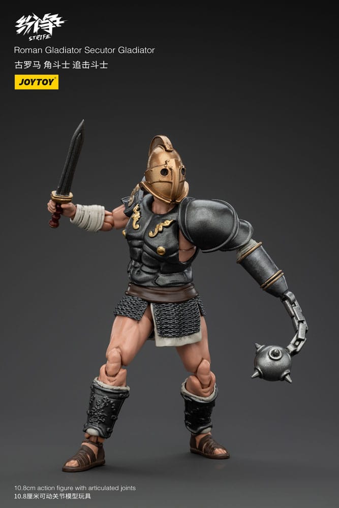Strifactie Figuur 1/18 Romeinse Gladiator Secutor Gladiator 11 cm