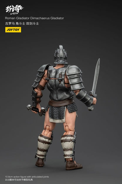Strifactie Figuur 1/18 Romeinse gladiator Dimachaerus gladiator 11 cm