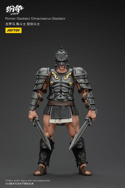 Strifactie Figuur 1/18 Romeinse gladiator Dimachaerus gladiator 11 cm