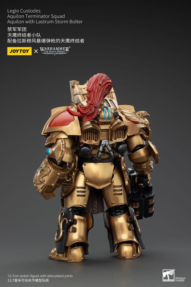 Warhammer the Horus Heresy Action Figuur 1/18 Legio Custodes Aquilon Terminator Squad Aquilon met Lastrum Storm Bolter 14 cm