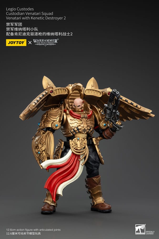 Warhammer the Horus Heresy Action Figuur 1/18 Legio Custodes Custodian Venatari Squad Venatari met Kenetic Destroyer 2 13 cm