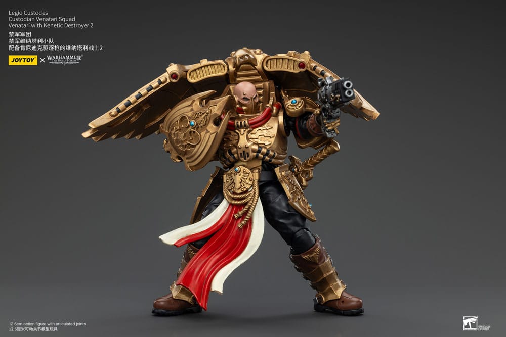 Warhammer the Horus Heresy Action Figuur 1/18 Legio Custodes Custodian Venatari Squad Venatari met Kenetic Destroyer 2 13 cm