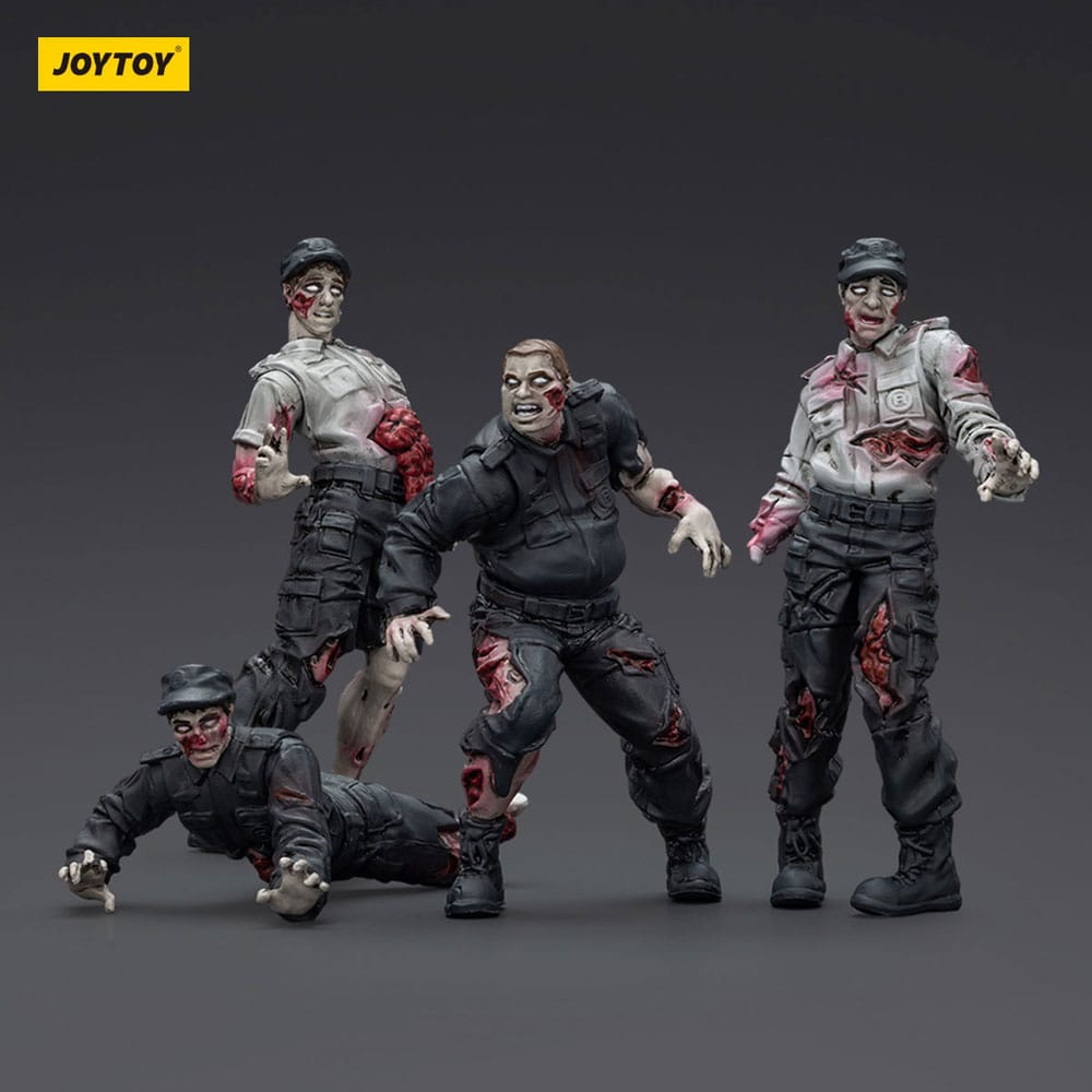 Zombie Dark Source Actiefiguren 4-Pack Beveiligers 8 cm